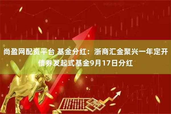 尚盈网配资平台 基金分红：浙商汇金聚兴一年定开债券发起式基金9月17日分红